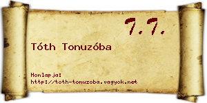 Tóth Tonuzóba névjegykártya