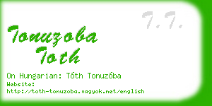 tonuzoba toth business card